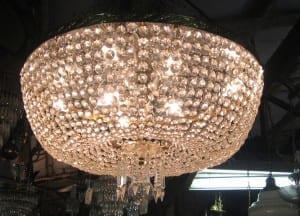 Giant Bowl Chandelier, bling, chandeliers