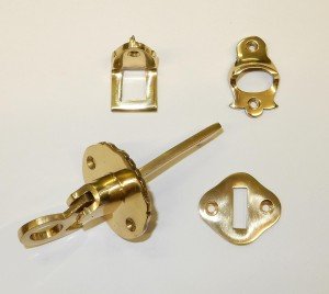 Brass Through Shutter Latch Kit