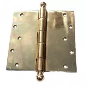 six by six brass hinge