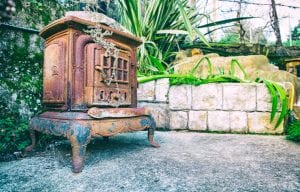 Old Kitchen Stove, Fireplace